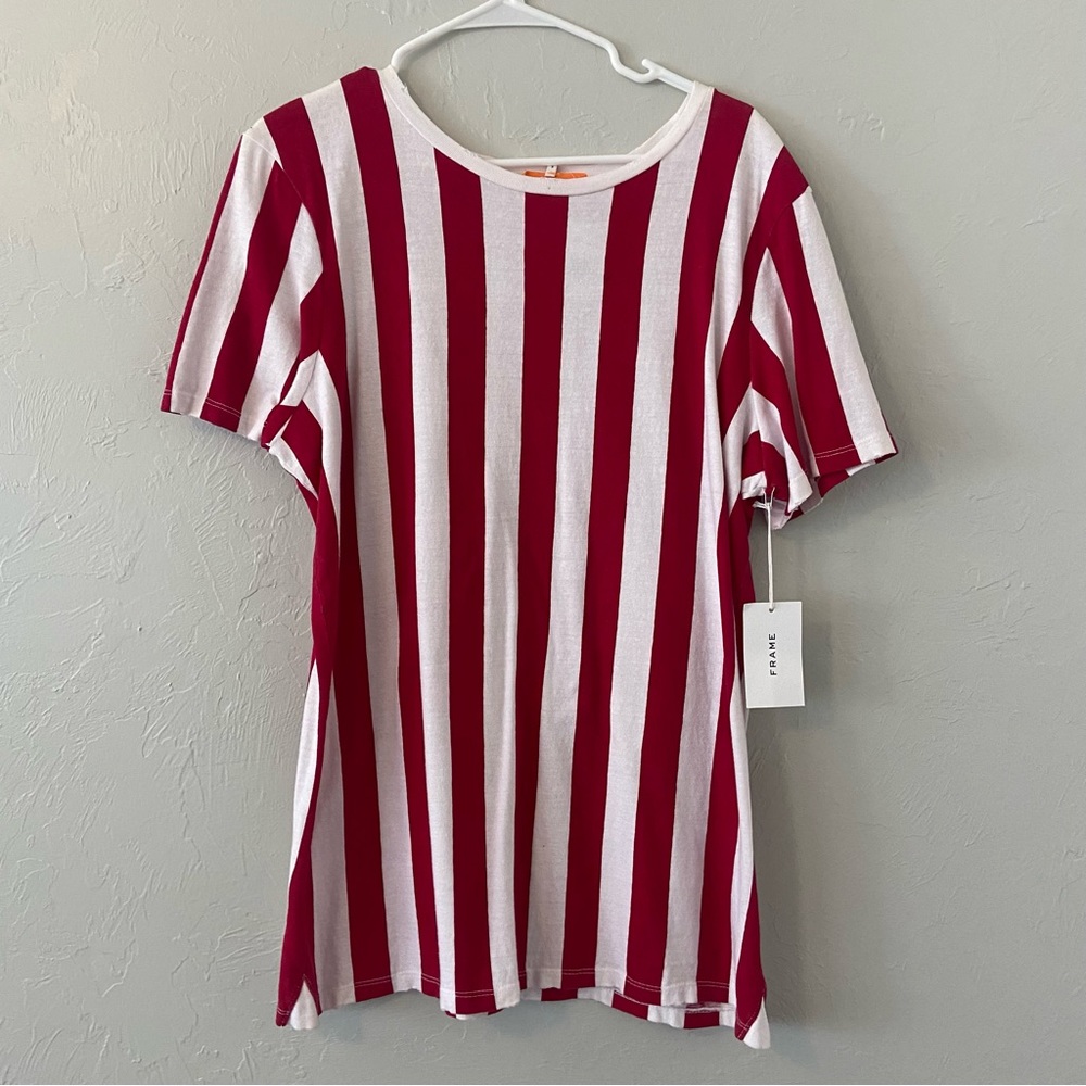 NWT Frame Sz large stripe tee